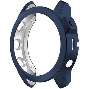 TIOYW TPU beschermhoes voor Garmin Fenix 7X Cover Smart Watch zachte siliconen bumper frame shell voor Fenix 7 Fenix 7S beschermhoes (kleur: diepblauw, maat: voor Fenix 7X)