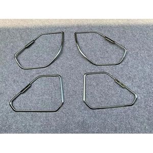 Auto Audio Speaker Trim Cover Binnendeur Luidspreker Stereo Geluid Frame Case Decoratie Deel Voor Rav4 2019-2021 2020 Beschermende strips(Black frame)