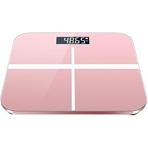 Lichaamsvetweegschaal Badkamerweegschaal BMI Smart Elektronische Weegschaal Digitale Lichaamssamenstellingsanalysator Bluetooth-compatibel LCD-scherm Gemakkelijk Te Gebruiken(Rose gold)