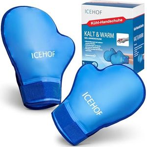 ICEHOF Koelhandschoenen Gel [2x] Zacht materiaal - koude- en warmtetherapie voor handen, vingers voor chemotherapie en reuma hyperthermie koude koeling handschoen chemo
