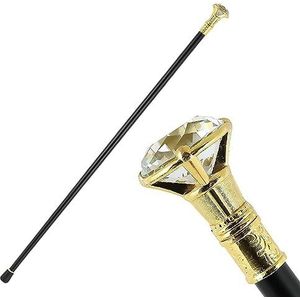 Gentleman'S Personeel Beschaving Stok Cane Dominante Engeland Diamond Crystal Handvat Scepter Creatieve Rekwisieten Geschenken Civilization Cane(A)
