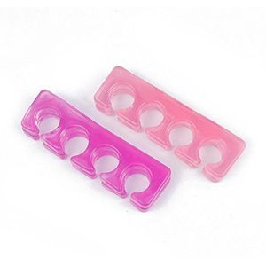 4 Stks Siliconen Teenslippers Zachte Doorschijnende Teen Separators voor Ontspannende Tenen, Nail Art Manicure Pedicure Gereedschap