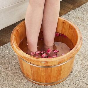 Voet Tub Houten Voet Basin Houten Voet Basin, Massief Ceder Hout Voet Basin Tub Emmer Voor Voetbad, Pedicure Bowl Spa Massage Houten Voetbad, Met Deksel Met Massager Voetbad Houten Emmer Voet Spa Hous