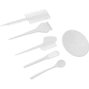 Haarverf Gereedschap, 6 Stuks Stevig Geplaatst Haarverf Kom Set Draagbare Lichtgewicht Compleet Gereedschap Elastische Borstel voor Kapper voor Kapper