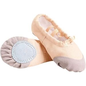 Balletschoenen met trekkoord voor meisjes, zachte zool, platte schoenen, volwassenen, professionele dansschoenen, slijtvast, antislip, ballerinaschoen, nude, 37 EU
