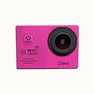 Actiecamera, Sportcamera Outdoor Onderwater Digitale Video Camera Mini WiFi Waterdichte DV(Pink)