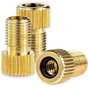 Drahteel fiets ventiel adapter van DV SV naar autoventiel - autopomp AV ventieladapter (set van 3)