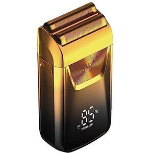 Elektrisch scheerapparaat, elektrisch scheerapparaat, oplaadbaar scheerapparaat for mannen, scheerapparaat, baardscheerapparaat, nat-droog gebruik, baardtrimmer, haartrimmer(Gold)
