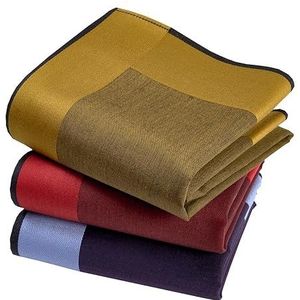 Zakdoeken voor heren, premium stof, 100% gekamd katoen, 45 cm x 45 cm, 3-delig, model A13