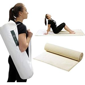 Hollert Yogamat Organic Prestige 70 x 200 cm wit fitnessmat pilates gymnastiekmat sportmat oefenmat antislip