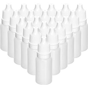 QWORK® 150 stks 10 ml plastic druppelflesje, druppelflesje, druppelflesjes voor vloeibare monsters