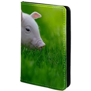 Paspoorthouder Paspoorthoes Knorretje op groen gras Paspoort Portemonnee Travel Essentials, Meerkleurig, 11.5x16.5cm/4.5x6.5 in