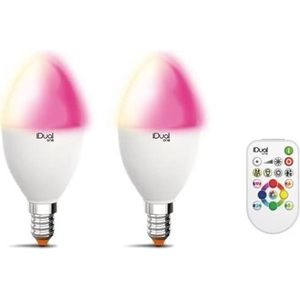 JEDI Lighting iDual LED-lamp (2er-Set), remote control JE0133042 E14 10.6W RGB, Warm white