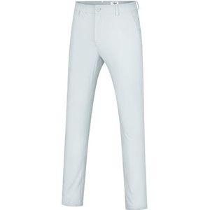 FGRID Heren Stretch Golfbroek, Slim fit Ademende Gat Zakelijke Jurk Broek, Zomer Lichtgewicht Snel Droog Werk Rechte Pijp Broeken Broek,Grijs,3XL
