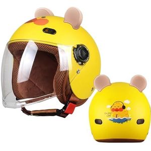 Motorfiets kinder 3/4 retro helmen, vintage open helm for 2-14 jaar for elektrische scooter, go-kart, crossmotor, kinderen(A08)