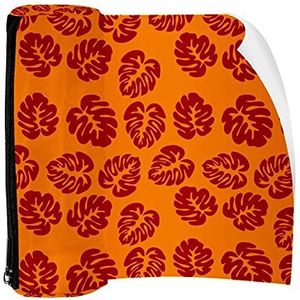 Potlood Case Pen Tas Houder met Rits Coin Organizer Tassen Make-up Cosmetische Pouch voor Vrouwen Tiener Meisjes Jongens Kinderen, Oranje Surf Bladeren