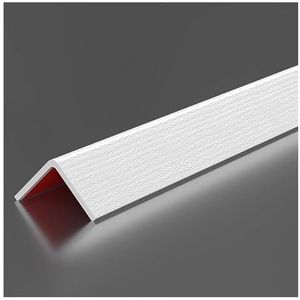 Muurhoekbeschermer, PVC-hoekschild for muren, zelfklevend, kasten, kastrandafwerkingsstrip (walnootkleur, 1 m (3,3 ft))(White Wood Grain,2.7m(8.8ft))