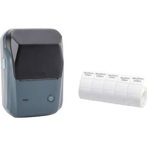 B1 Pocket Label Maker Machine Mini Thermische Labelprinter BT Alles In Één Prijsstudiestickerprinter Met Verschillende Soorten Papier Helder Afdrukken(Add 5 Rols 40x20mm)