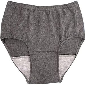 Mannen Herbruikbare Wasbaar Ondergoed Incontinent Slips Broek 300CC Donkergrijs LL, 300CC Donkergrijs LL