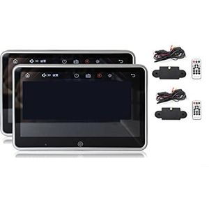Auto-hoofdsteunspeler, 10 inch ultradunne auto-hoofdsteunmonitor MP5-speler Link FM HD 1080P-videoscherm met USB/SD-multimediaspeler,Videospeler(2 pcs 10.1 inch)