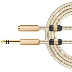 Gitaar Instrument Kabel Stereo 1/4 ''TRS 6.35mm Male Naar 3.5mm Vrouwelijke Audiokabel Voor Versterker Mixer Gitaar Toetsenborden Gitaar Audiokabel (Color : A, Size : 10m)