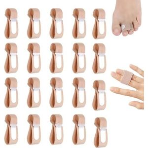 TECKI 20 Stuks Teenseparators - Teenseparators, Hand- en Teenspalken, Teenrichters, Teenbeschermers, Handsteunen, Overlappende Tenen, Verstuikte Tenen (Toonkleur)