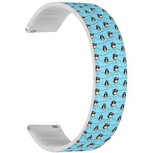 Solo Loop band compatibel met Forerunner 645/645 Music, Forerunner 55, Garmin Forerunner 245/245 Music (Winter Penguin Two), snelsluiting, 20 mm rekbare siliconen band, accessoire, Siliconen, Geen