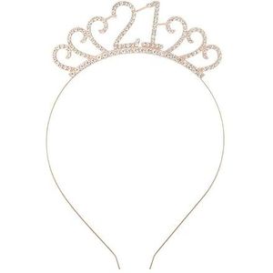 3-delige kroon haarband hoofddeksel, prinses kroon hoofdband for vrouwen, meisjes, bruiden, bruiloft, schoolbal, verjaardagsfeestje (Color : Age 21-Style 2_3Pcs)