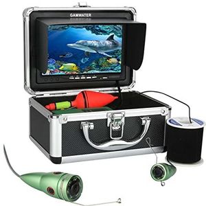 Onderwaterviscamera, Onderwater vissen videocamerakit 1 0m 20m 30m Fishfinder 6 Pc's Witte lichten met 7 ""inch kleurenmonitor for ijsse vissen(09MJ 20M W)
