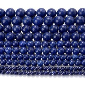 Natuursteen Kraal Tijgeroog Lava Toermalijn Turkoois Agaat Jade Jaspers Kwarts Kralen Voor Sieraden Maken DIY Handgemaakte Neckla-Lapis Lazuli-6mm 59 tot 61st