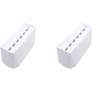 2 set Duurzame 6-Gaats Pincet Opslag Rack Organizer voor Wimper Extension Supplies wit, 15,2x6,4x7,5 cm