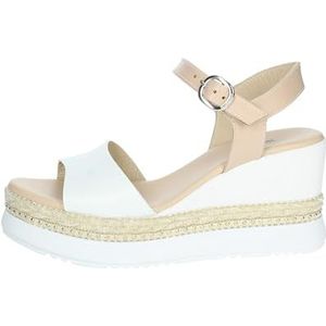Nero Giardini E410561D damessandalen van leer, Wit, 35 EU