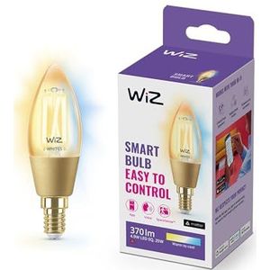 WiZ Kaarslamp Filament E14 - Warm- tot Koelwit Licht - Slimme LED Lamp - 25 W - Goud - Verbind met Wi-Fi - Gemakkelijk te Bedienen