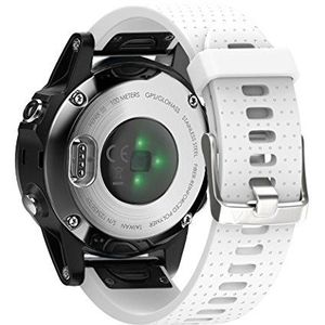 Shieranlee Compatibel met Fenix 5S/Fenix 5S Plus Band,Silicone Sport Horloge Vervangende Band 20mm Gemakkelijk Fit voor Garmin Fenix 5S/Fenix 5S Plus/Fenix 6S/Fenix 6S Pro Smartwatch, 20MM, Kleur: wit