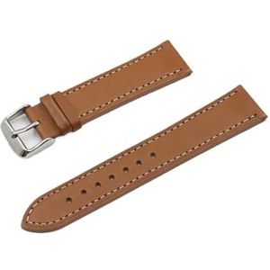 EDVENA Hoge kwaliteit retro horloge band band 18mm 20mm 22mm 24mm lederen horlogebanden grijs zwart bruin blauw compatibel met mannen horloge accessoires (Color : Tan, Size : 24mm)