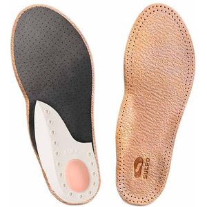 SULPO Orthopedische lederen inlegzolen voor scheve voeten, pijn aan de voorvoet en verzonken spreidvoet, inlegzolen met actieve kool tegen zweetvoeten, maat 35