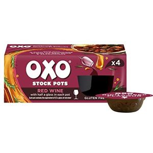 Oxo, 4 Rode Wijn Stock Potten, 80g