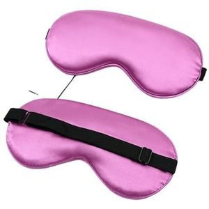 Slaapmasker voor ogen, gestreepte ooglapjes van imitatiezijde, ontspannende hulp, hoofdband, cartoon (paars)
