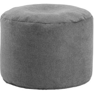 mokebo® Indoor Pouf, zitkrukken of vloerkussens 'The Rest Pouf', Zitpoef & Voetsteun voor de Woonkamer, Zitpouf 60x40cm, Zithocker, Voetenbankje, Puff & Bijzettafel met EPS vulling | Stof in antraciet