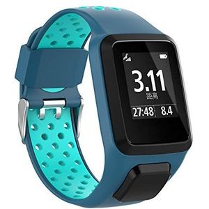 TopTen Siliconen horlogeband vervangende bandaccessoires Polsband compatibel voor TomTom Runner 2/3-serie, Spark 3, Golfer 2, Adventurer Smartwatch (G)