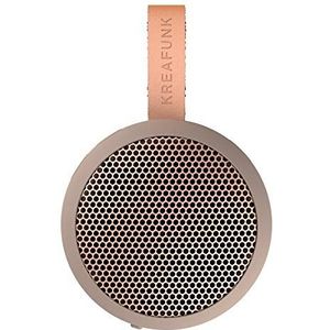 Kreafunk AGO, draagbare Bluetooth-speaker voor in de tas, passieve luidsprekerbox (ivoor zand/roségoud)