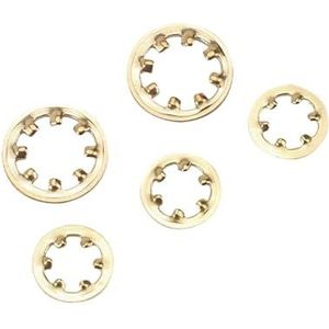 Stervormige tandborgringen, 20/50 stuks interne tandringen M3-M10 messing koper interne getande slotpakking(M8 50pcs)