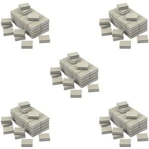 5 set 50 Stuks Mini Buffing Bestanden Blok Pedicure Manicure Multi-color Nail Art Slijpen Buffer Strips Polish Gereedschap Grijs
