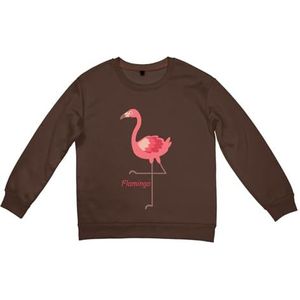 LFKVYZLC Dames flamingo sweatshirts pullover trui, Koffie, XS