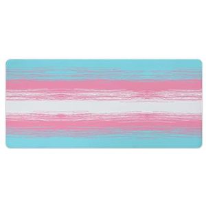 Transgender Vlag Mode Bureau Muismat Antislip Gaming Muismat Accessoires Decor 40x90cm