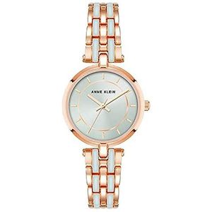 Anne Klein Dameshorloge met armband, roségoud/lichtblauw, Rose Goud/Lichtblauw