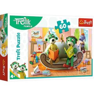 Trefl Puzzel, De Treflik Familie, 60 elementen, Samen sprookjes lezen, voor kinderen vanaf 4 jaar