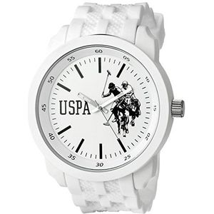 US Polo Assn. Sport Heren USP9035 Analoge Display Analoge Quartz Wit Horloge, Wit, Quartz Uurwerk, Wit, Quartz Beweging