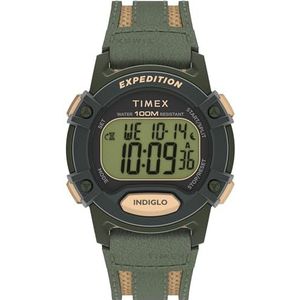 Timex Heren expeditie CAT5 41mm horloge - groene band digitale wijzerplaat groene kast, Groen/Digitaal/Groen, Klassiek