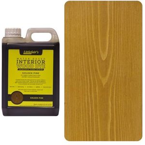 Littlefair's Niet giftige houtbeits op waterbasis - 5 liter gouden grenen kleurstof voor hout binnenshuis, o.a. voor deuren en plinten